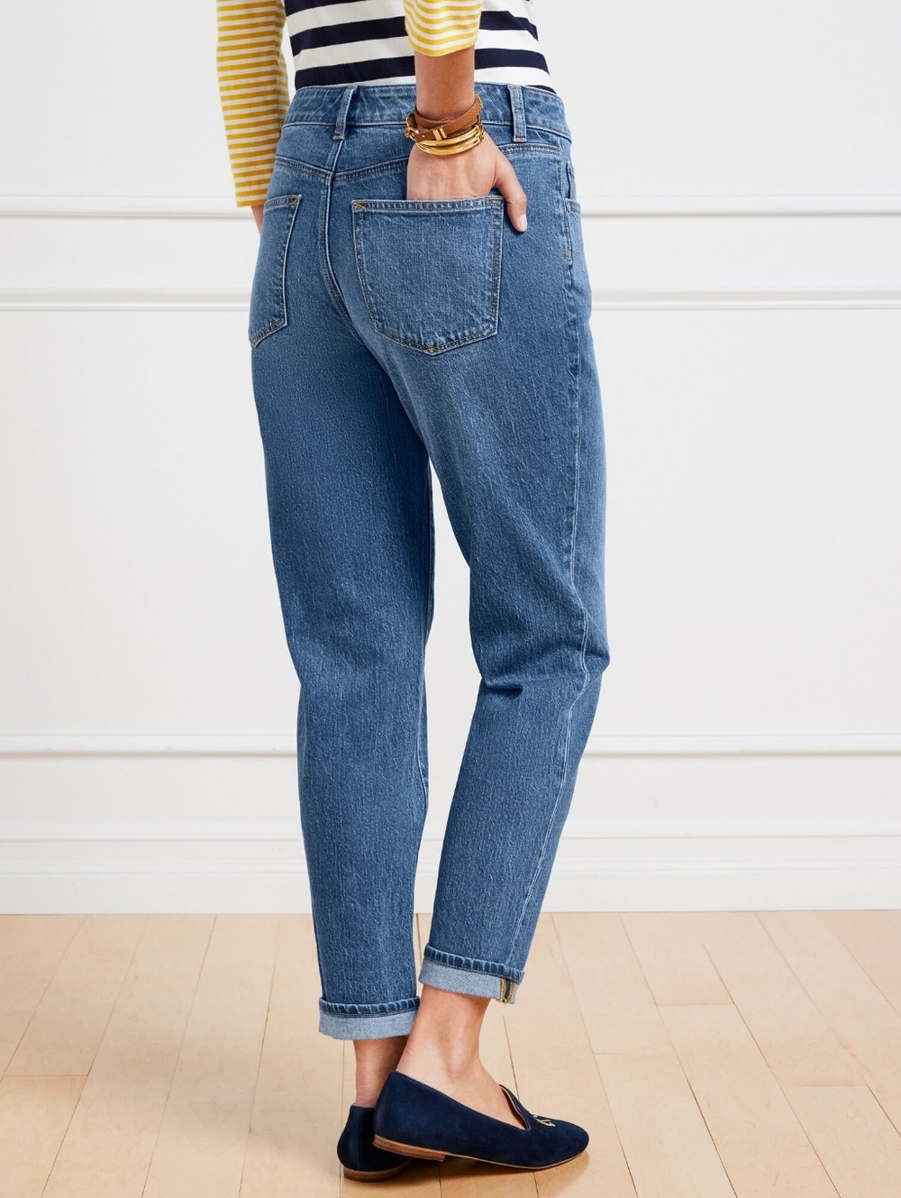 Talbots Everyday Relaxed Jeans Size 10 Blue Jean Straight Leg Bristol Wash Med